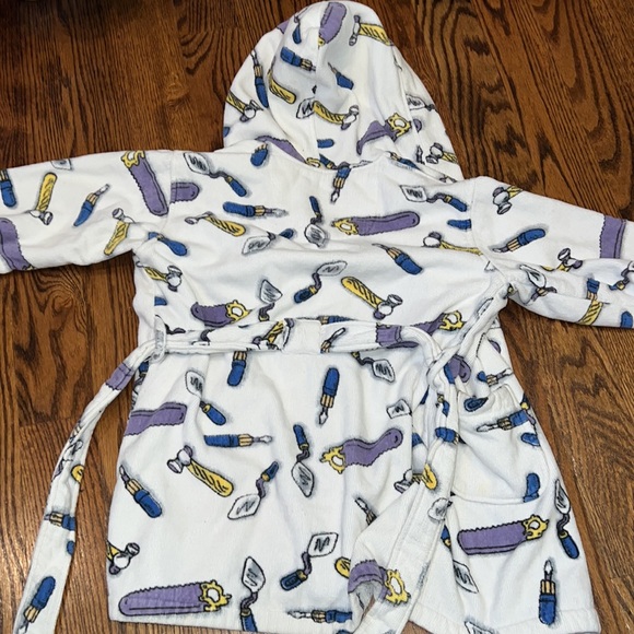 Bullfrogs & Butterflies kids robe with tools design size small - Picture 6 of 6